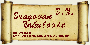 Dragovan Nakulović vizit kartica